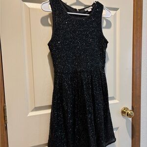 ISSI Glittering Black Sequin Sleeveless Dress Women Size Small